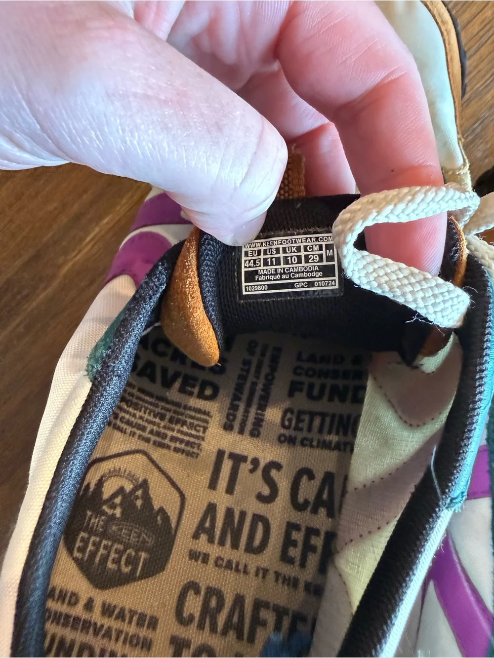 Keen Men's Colorblock Sneakers in Cream, Green & Purple